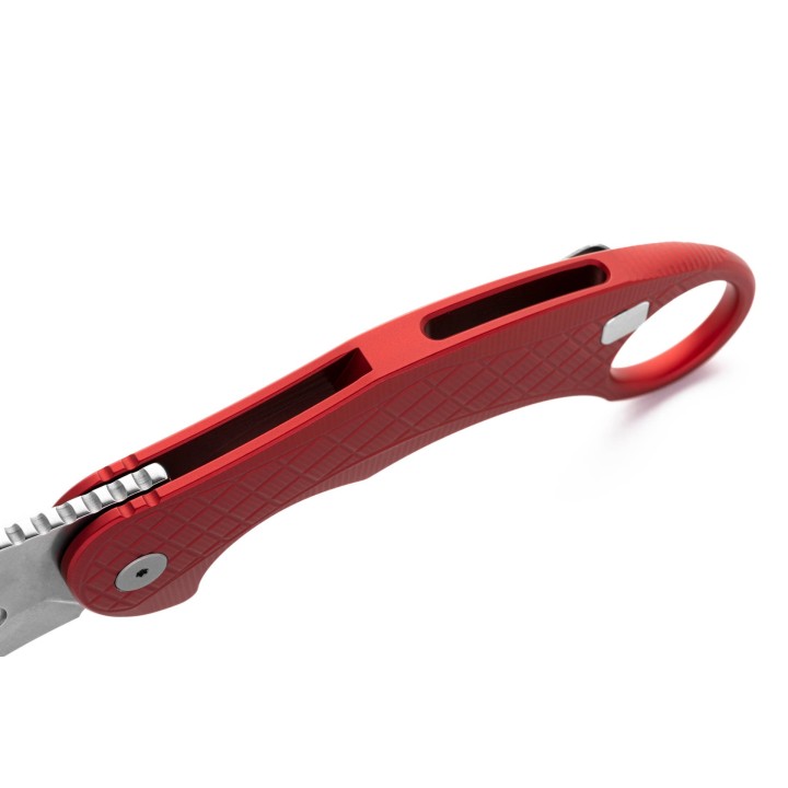 Couteau Karambit LionSteel L.E.One Red Lame Acier CPM-MagnaCut Manche Aluminium Clip Italy LSTLE1ARS - Livraison Gratuite