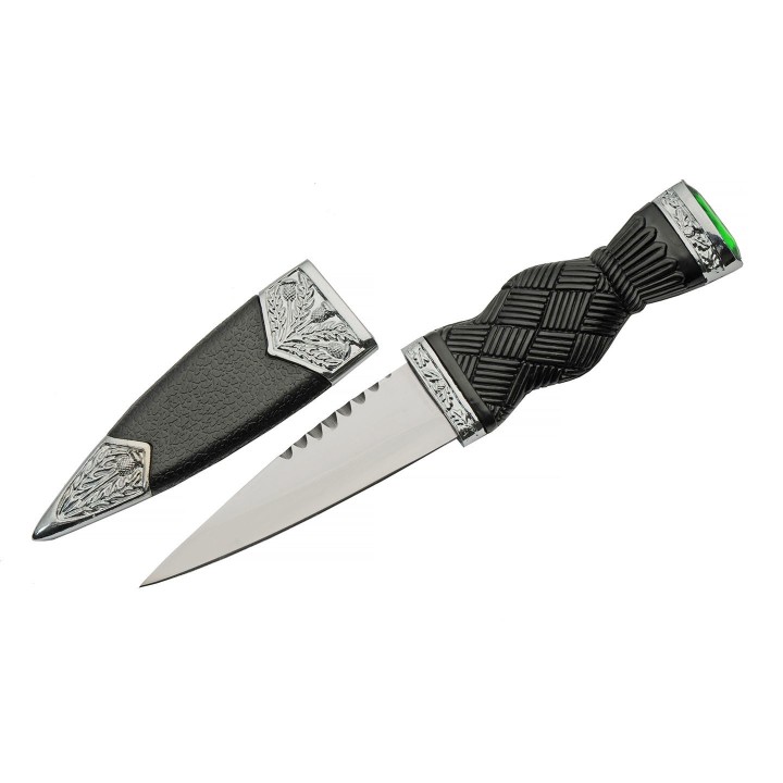 Lot de 3 Couteau Dague Scottish Dirk Sheffield Sgian Dubh Acier Inox Manche Abs Etui Abs CN211545GN - Livraison Gratuite