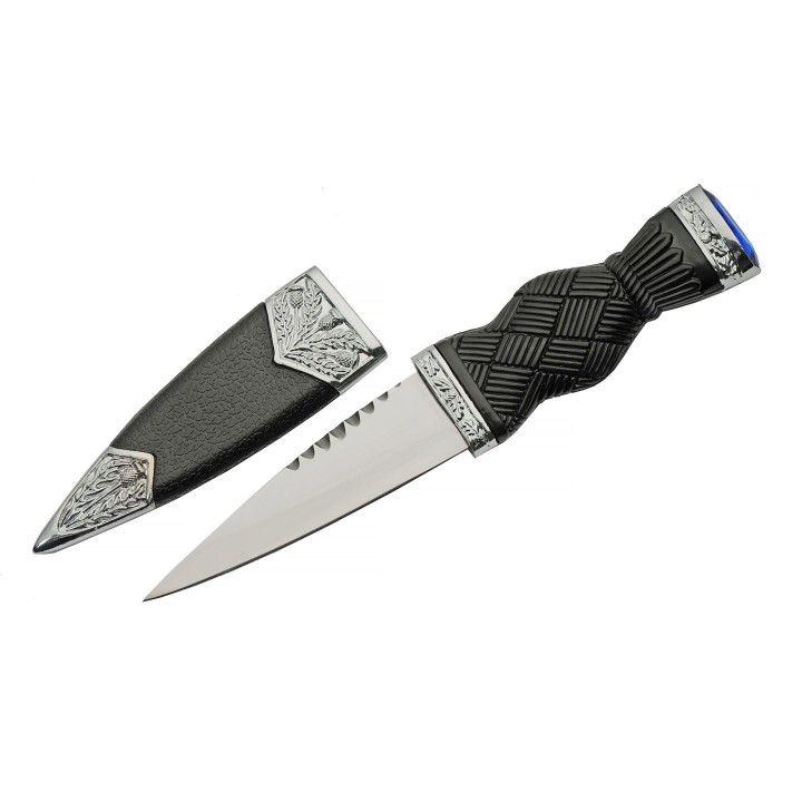 Lot de 3 Couteau Dague Scottish Dirk Sheffield Sgian Dubh Acier Inox Manche Abs Etui Abs CN211545BL - Livraison Gratuite