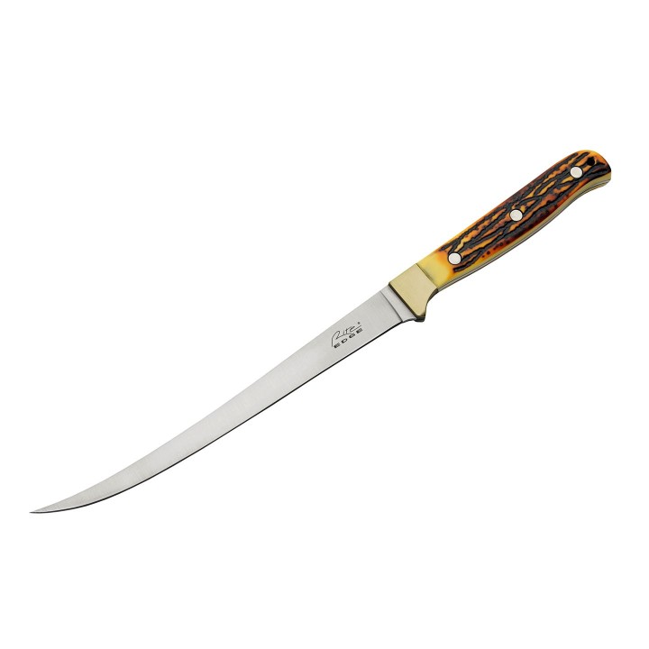 Couteau A Lever Les Fillets Rite Edge Imitation Cerf Lame Acier Inox Etui Cuir CN211560 - Livraison Gratuite