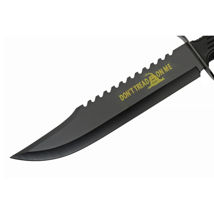 Couteau de Chasseur De Serpents Bowie Tactical Lame Acier 420 Manche Abs Etui Nylon CN211559YB - Livraison Gratuite