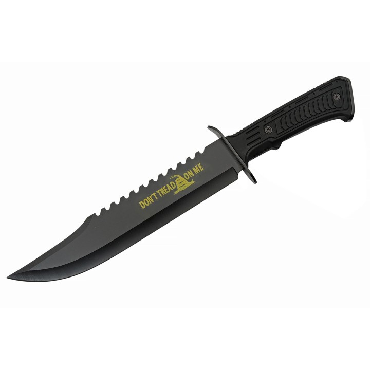 Couteau de Chasseur De Serpents Bowie Tactical Lame Acier 420 Manche Abs Etui Nylon CN211559YB - Livraison Gratuite