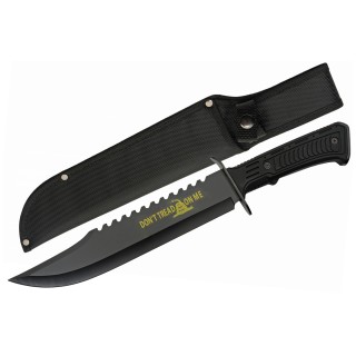Couteau de Chasseur De Serpents Bowie Tactical Lame Acier 420 Manche Abs Etui Nylon CN211559YB - Livraison Gratuite