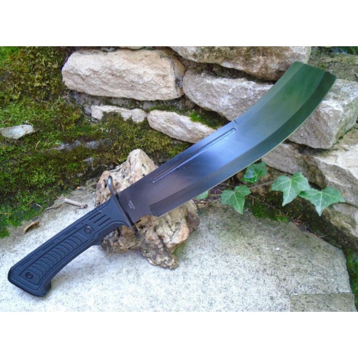 Bowie Machette Mountain Machete Black Rite Edge Lame Acier Inox Etui Nylon CN211553BK - Livraison Gratuite