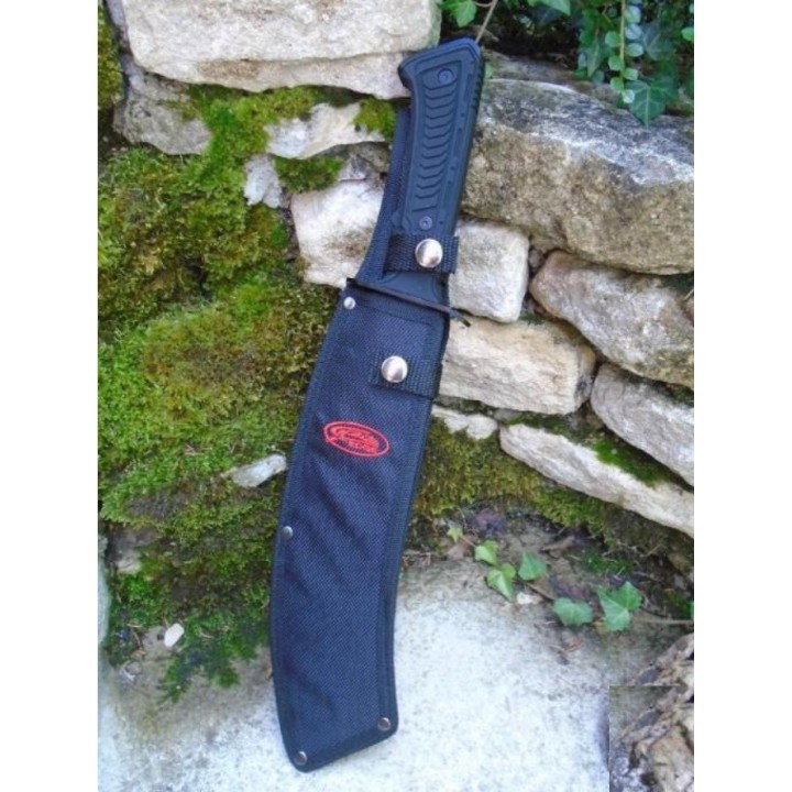 Bowie Machette Mountain Machete Black Rite Edge Lame Acier Inox Etui Nylon CN211553BK - Livraison Gratuite