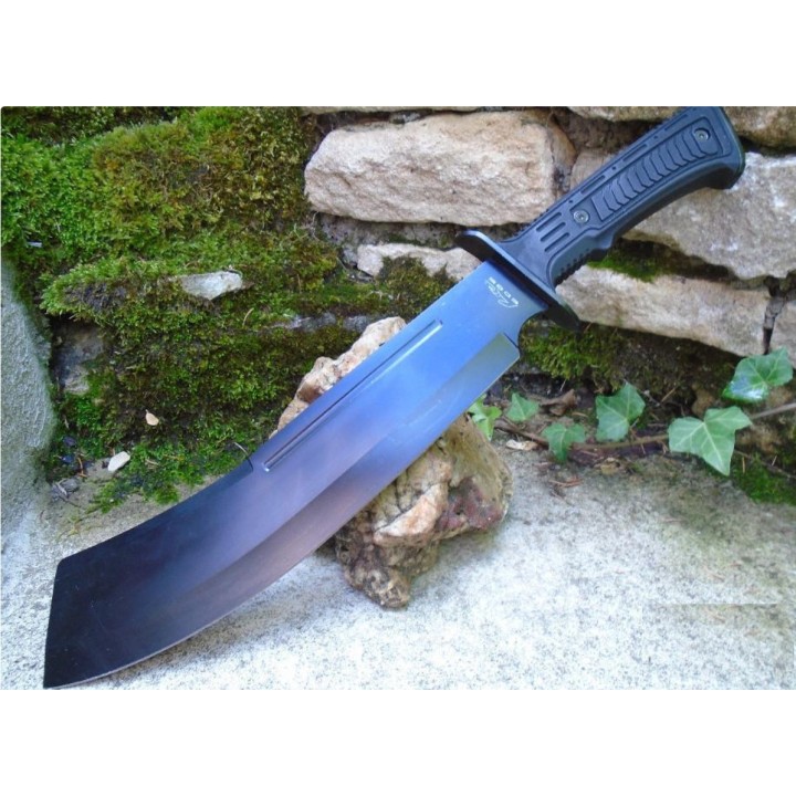 Bowie Machette Mountain Machete Black Rite Edge Lame Acier Inox Etui Nylon CN211553BK - Livraison Gratuite