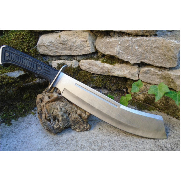 Bowie Machette Mountain Machete Satin Rite Edge Lame Acier Inox Etui Nylon CN211552SL - Livraison Gratuite