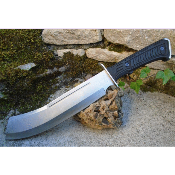 Bowie Machette Mountain Machete Satin Rite Edge Lame Acier Inox Etui Nylon CN211552SL - Livraison Gratuite