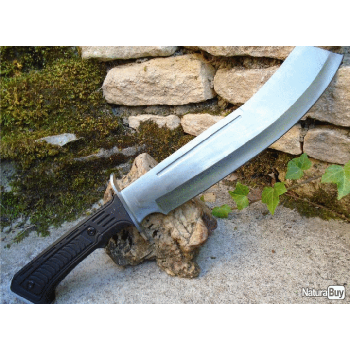 Bowie Machette Mountain Machete Satin Rite Edge Lame Acier Inox Etui Nylon CN211552SL - Livraison Gratuite