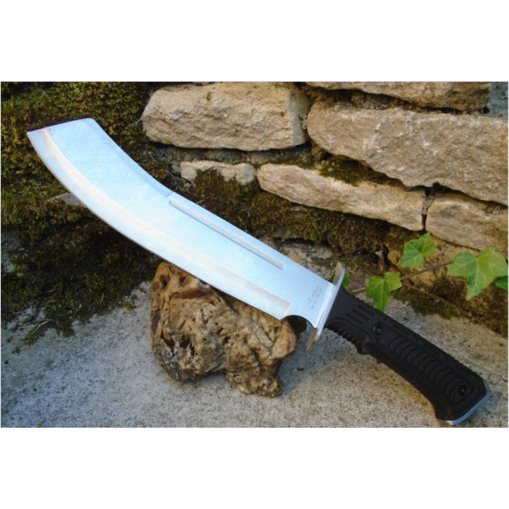 Bowie Machette Mountain Machete Satin Rite Edge Lame Acier Inox Etui Nylon CN211552SL - Livraison Gratuite