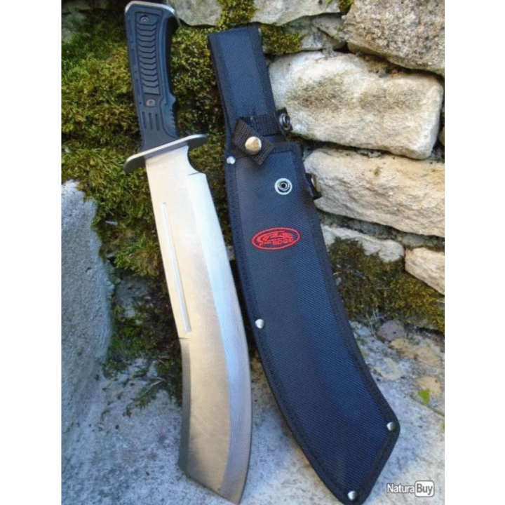Bowie Machette Mountain Machete Satin Rite Edge Lame Acier Inox Etui Nylon CN211552SL - Livraison Gratuite