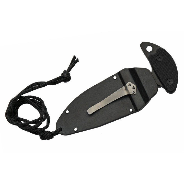 Lot de 3 Couteau de Cou Push Dagger Lame Acier Inox Manche G10 Etui Plastique CN211550x3 - Livraison Gratuite
