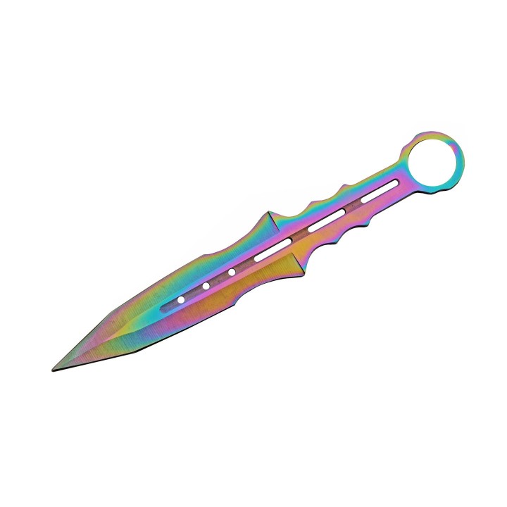 Lot de 6 Couteaux de Lancer de Cirque Lame Acier Inox Etui Nylon CN211555 - Livraison Gratuite