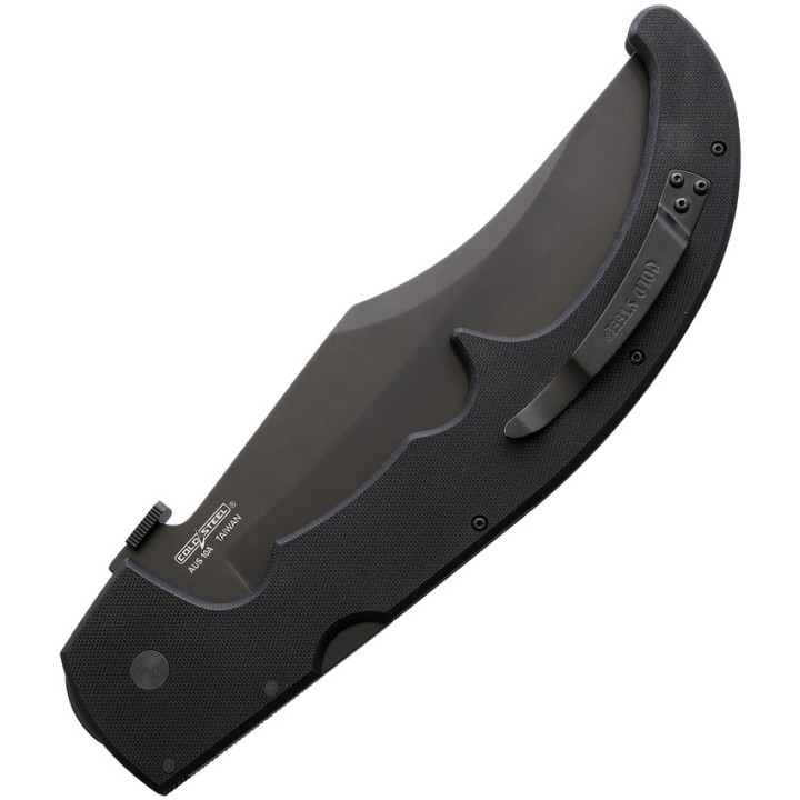 Couteau Cold Steel Espada XL Lame Acier AUS-10 Black Manche Black G-10 Lockback CS62MGCBKBK - Livraison Gratuite