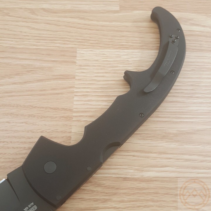 Couteau Cold Steel Espada XL Lame Acier AUS-10 Black Manche Black G-10 Lockback CS62MGCBKBK - Livraison Gratuite