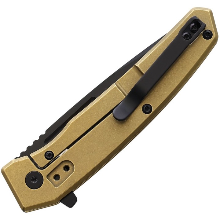 Couteau Ontario Ti 22 Equinox Bronze Lame Tanto Acier S35VN Manche Titane Framelock Clip ON9805 - Livraison Gratuite