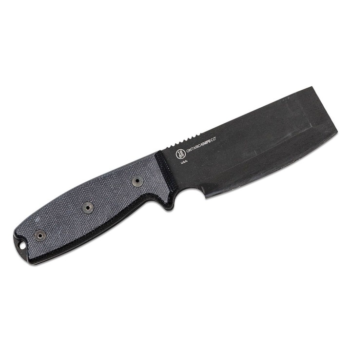 Couteau Ontario RAT-3 Utility Lame Acier Carbone Manche Micarta Etui Nylon Made USA ON8662 - Livraison Gratuite