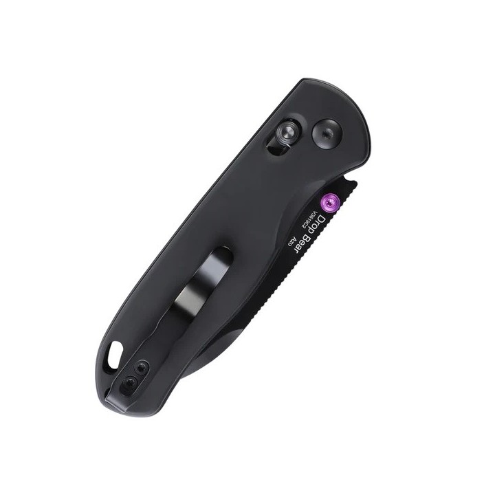Couteau Kizer Drop Bear Black Manche Aluminium Lame Acier 154CM IKBS Clutch Lock Clip KIV3619C2 - Livraison Gratuite