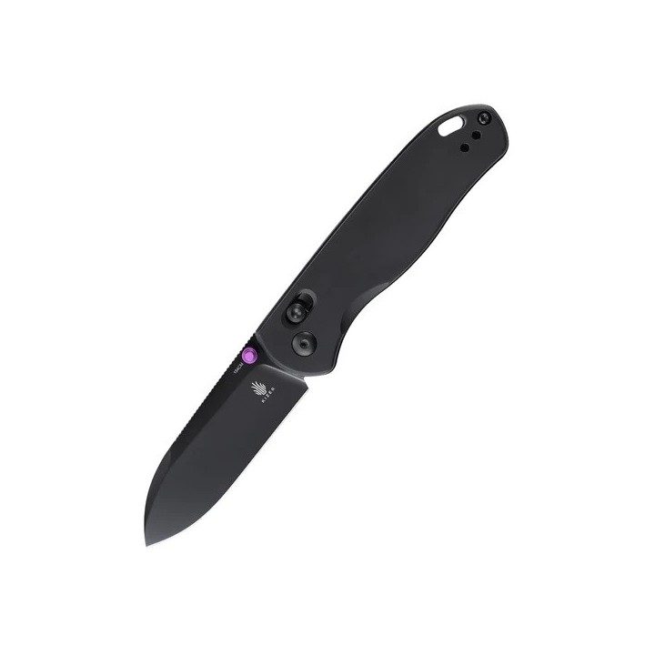 Couteau Kizer Drop Bear Black Manche Aluminium Lame Acier 154CM IKBS Clutch Lock Clip KIV3619C2 - Livraison Gratuite