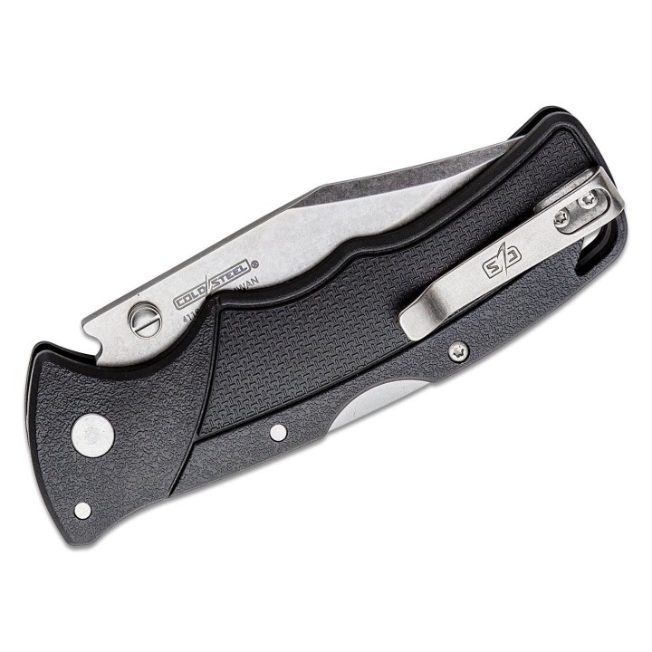 Couteau Cold Steel Verdict Black Lame Acier 4116 Clip Point Manche GFN Lockback Clip CSFLC3CPSS - Livraison Gratuite