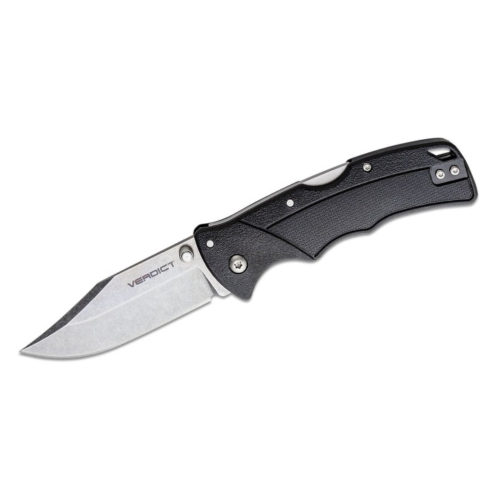 Couteau Cold Steel Verdict Black Lame Acier 4116 Clip Point Manche GFN Lockback Clip CSFLC3CPSS - Livraison Gratuite
