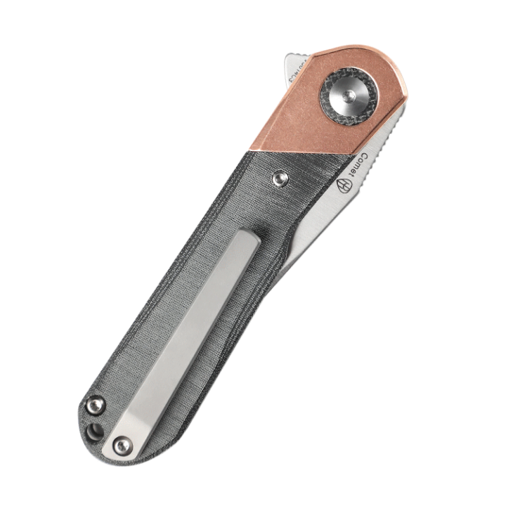 Couteau Kizer Comet Micarta Black Lame Acier 154CM Manche Micarta IKBS Linerlock Clip KIV3614C3 - Livraison Gratuite