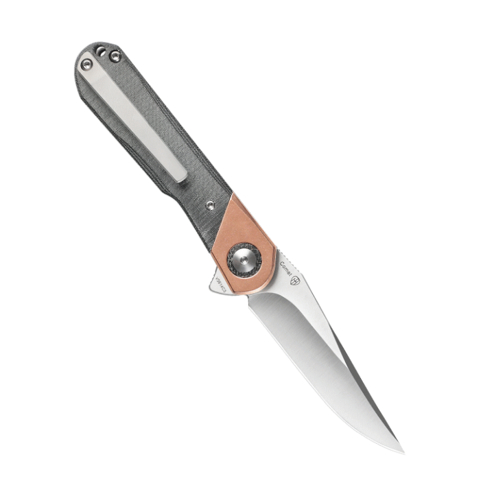 Couteau Kizer Comet Micarta Black Lame Acier 154CM Manche Micarta IKBS Linerlock Clip KIV3614C3 - Livraison Gratuite