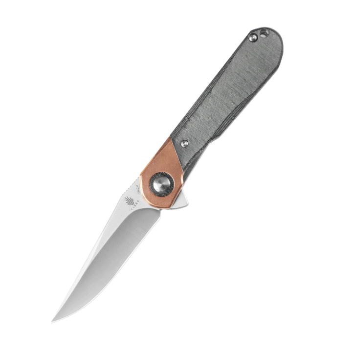 Couteau Kizer Comet Micarta Black Lame Acier 154CM Manche Micarta IKBS Linerlock Clip KIV3614C3 - Livraison Gratuite