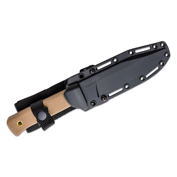Couteau Cold Steel SRK Desert Tan Lame Acier SK-5 Manche Kray-Ex Etui Secure-Ex CS49LCKDTBK - Livraison Gratuite