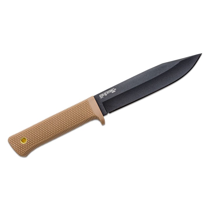 Couteau Cold Steel SRK Desert Tan Lame Acier SK-5 Manche Kray-Ex Etui Secure-Ex CS49LCKDTBK - Livraison Gratuite