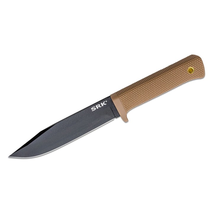 Couteau Cold Steel SRK Desert Tan Lame Acier SK-5 Manche Kray-Ex Etui Secure-Ex CS49LCKDTBK - Livraison Gratuite
