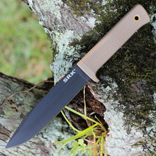 Couteau Cold Steel SRK Desert Tan Lame Acier SK-5 Manche Kray-Ex Etui Secure-Ex CS49LCKDTBK - Livraison Gratuite