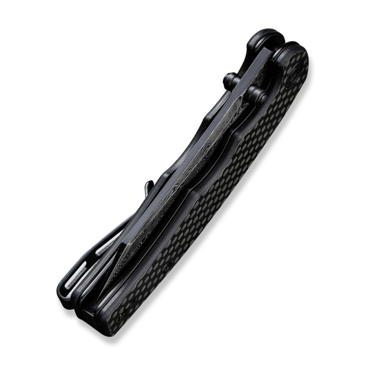 Couteau CIVIVI P87 Damas Manche G10/Carbon Fiber Lame Tanto Reverse Damas IKBS Linerlock CLip CIVC21043DS1 - Livraison Gratuite