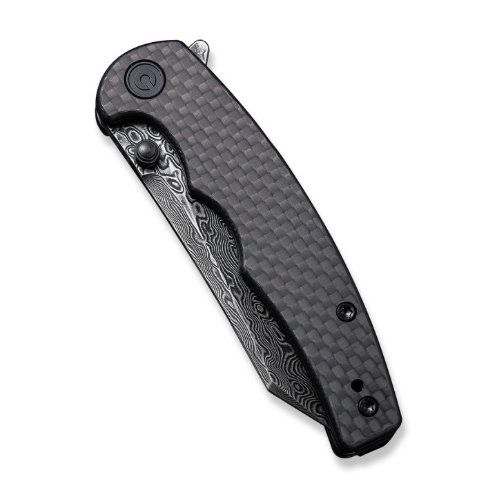 Couteau CIVIVI P87 Damas Manche G10/Carbon Fiber Lame Tanto Reverse Damas IKBS Linerlock CLip CIVC21043DS1 - Livraison Gratuite
