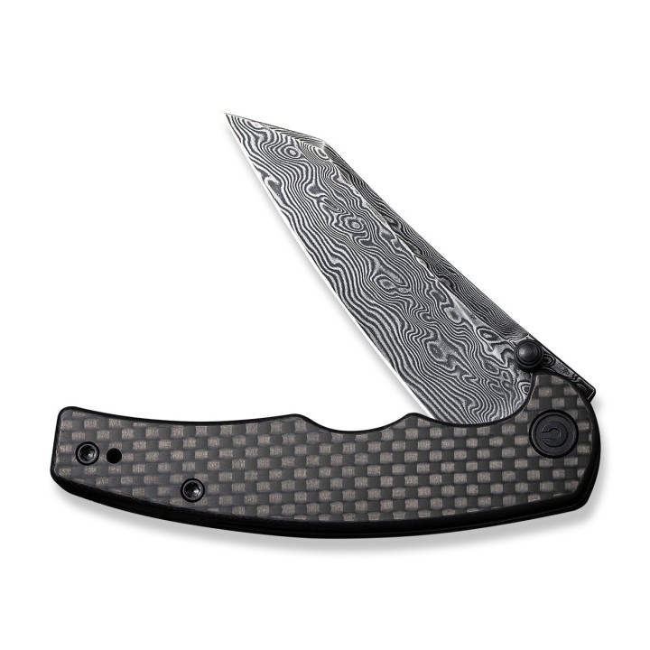 Couteau CIVIVI P87 Damas Manche G10/Carbon Fiber Lame Tanto Reverse Damas IKBS Linerlock CLip CIVC21043DS1 - Livraison Gratuite