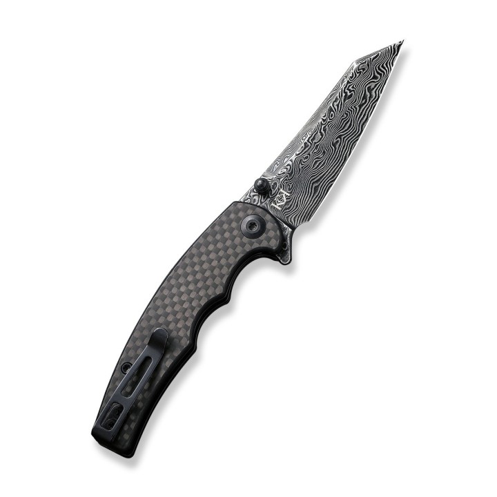 Couteau CIVIVI P87 Damas Manche G10/Carbon Fiber Lame Tanto Reverse Damas IKBS Linerlock CLip CIVC21043DS1 - Livraison Gratuite