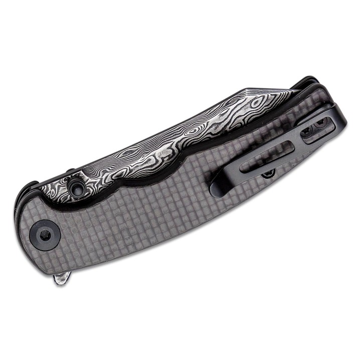 Couteau CIVIVI P87 Damas Manche G10/Carbon Fiber Lame Tanto Reverse Damas IKBS Linerlock CLip CIVC21043DS1 - Livraison Gratuite