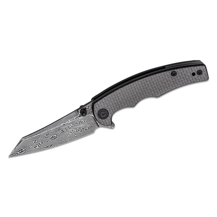 Couteau CIVIVI P87 Damas Manche G10/Carbon Fiber Lame Tanto Reverse Damas IKBS Linerlock CLip CIVC21043DS1 - Livraison Gratuite
