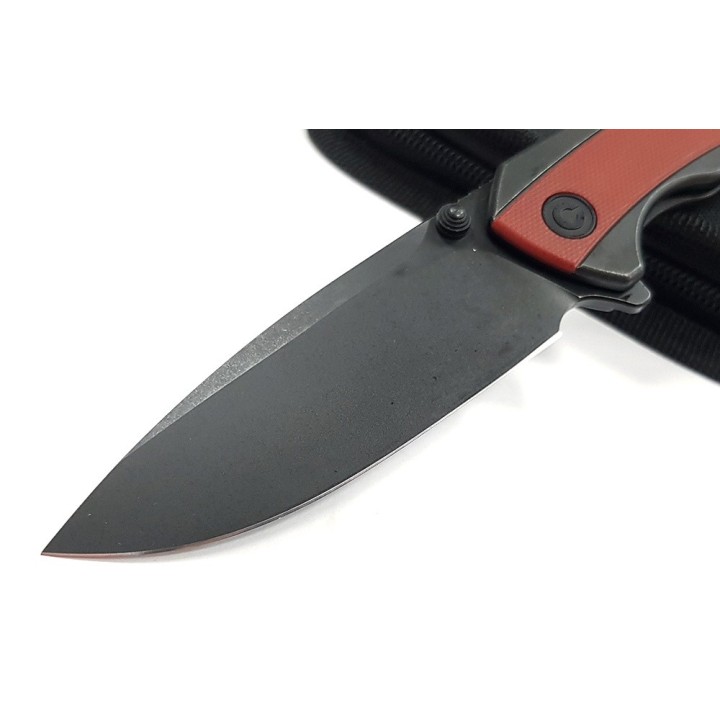 Couteau CIVIVI Teraxe Burgundy Lame Acier Nitro-V Black Stonewash Manche G10 IKBS Framelock Clip CIVC200361 - Livraison Gratuite