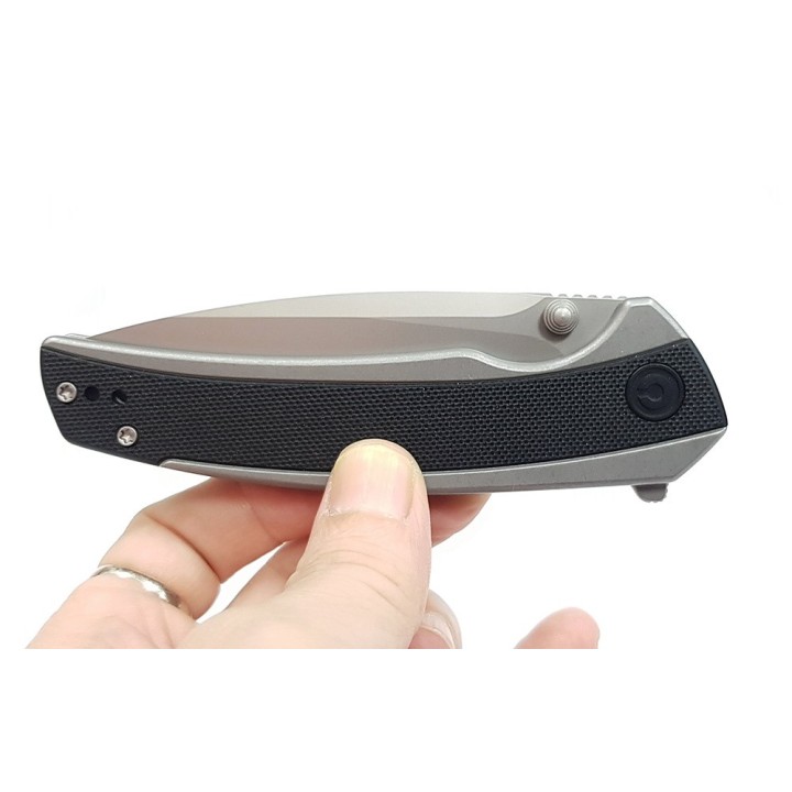 Couteau CIVIVI Teraxe Black Lame Acier Nitro-V Bead Blast Manche G10 IKBS Framelock Clip CIVC200363 - Livraison Gratuite