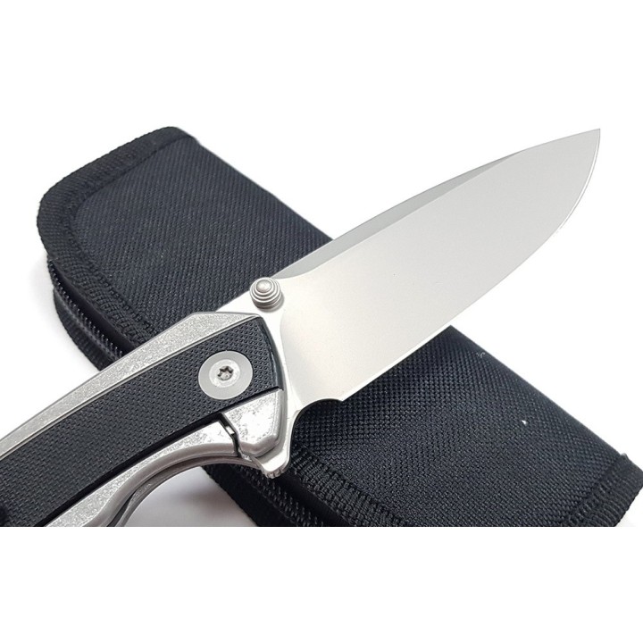 Couteau CIVIVI Teraxe Black Lame Acier Nitro-V Bead Blast Manche G10 IKBS Framelock Clip CIVC200363 - Livraison Gratuite