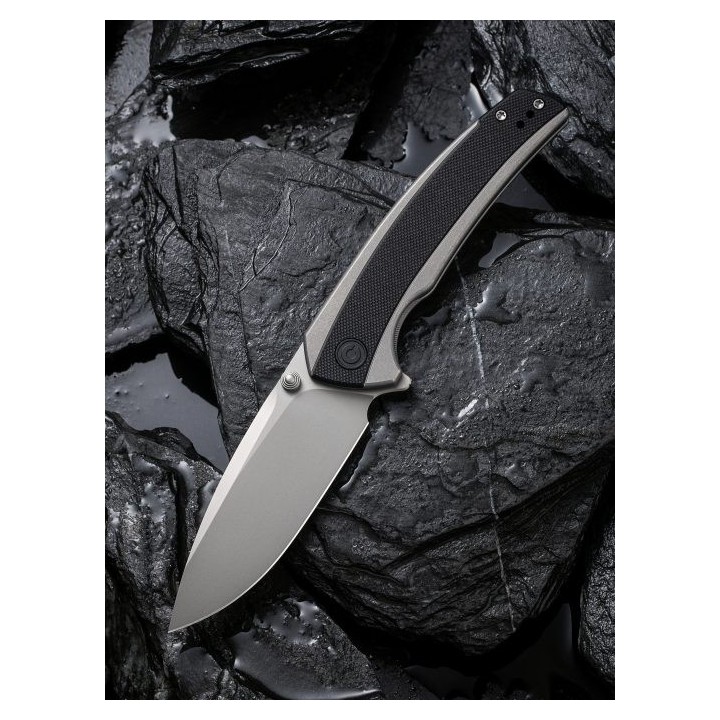 Couteau CIVIVI Teraxe Black Lame Acier Nitro-V Bead Blast Manche G10 IKBS Framelock Clip CIVC200363 - Livraison Gratuite