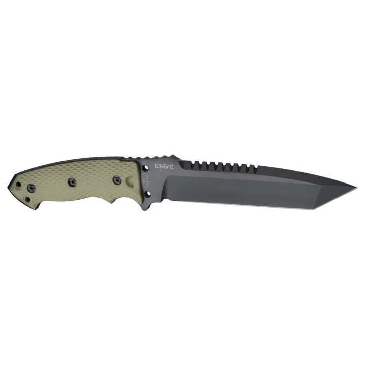 Couteau Hogue EX F01 Green Lame Tanto Acier A2 Manche G10 Etui Nylon Made USA HO35108 - Livraison Gratuite