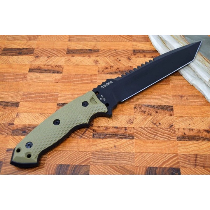 Couteau Hogue EX F01 Green Lame Tanto Acier A2 Manche G10 Etui Nylon Made USA HO35108 - Livraison Gratuite