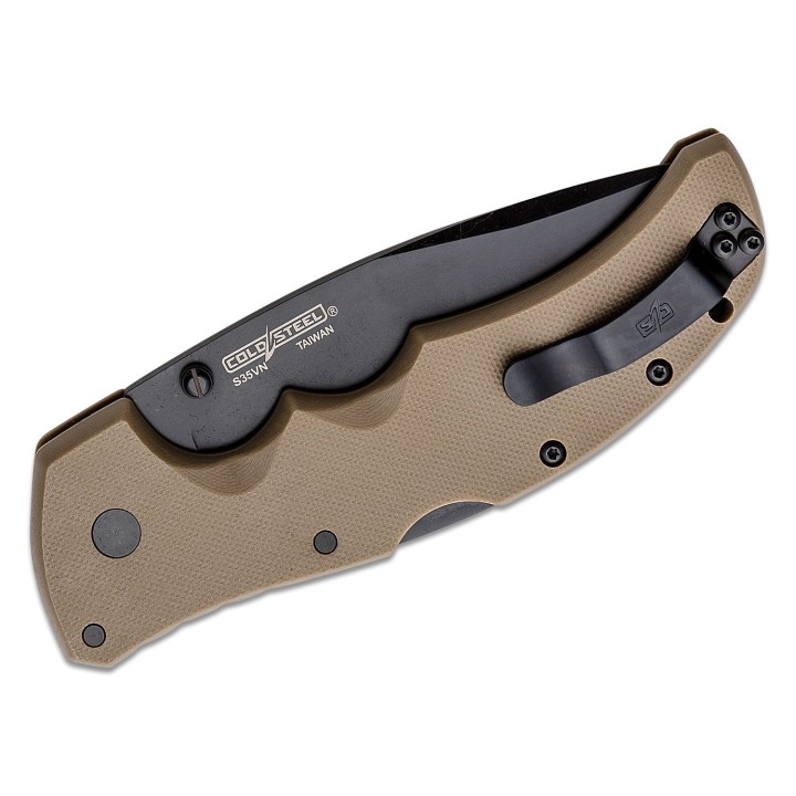 Couteau Cold Steel Recon 1 Dark Earth Lame Acier CPM S35VN Manche G-10 Lockback CS27BSDEBK - Livraison Gratuite