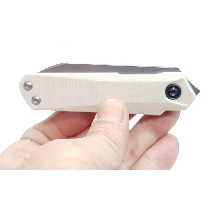 Couteau CIVIVI Ki-V Plus Ivory Manche G10 Lame Acier Nitro-V IKBS Linerlock Clip CIVC20005B2 - Livraison Gratuite