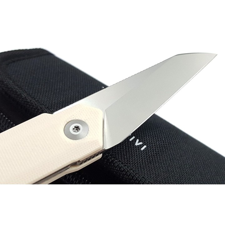 Couteau CIVIVI Ki-V Plus Ivory Manche G10 Lame Acier Nitro-V IKBS Linerlock Clip CIVC20005B2 - Livraison Gratuite