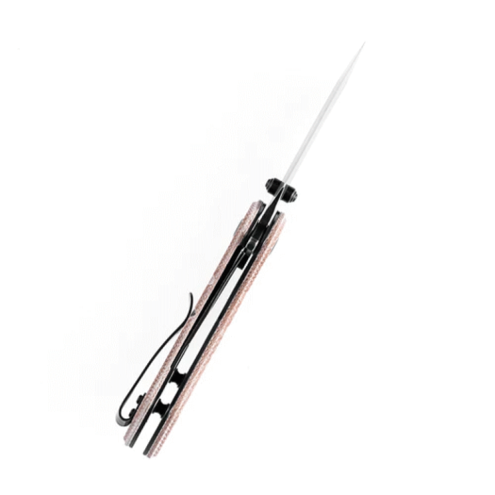 Couteau Kansept Korvid M Brown Manche Micarta Lame Acier 154CM Linerlock Clip KT2030A5 - Livraison Gratuite
