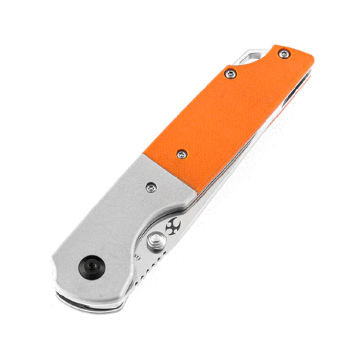 Couteau Kansept Warrior Tanto Orange Lame Acier D2 Manche G10 IKBS Linerlock Clip KT1005T3 - Livraison Gratuite