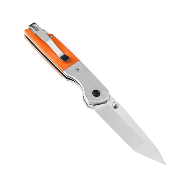 Couteau Kansept Warrior Tanto Orange Lame Acier D2 Manche G10 IKBS Linerlock Clip KT1005T3 - Livraison Gratuite